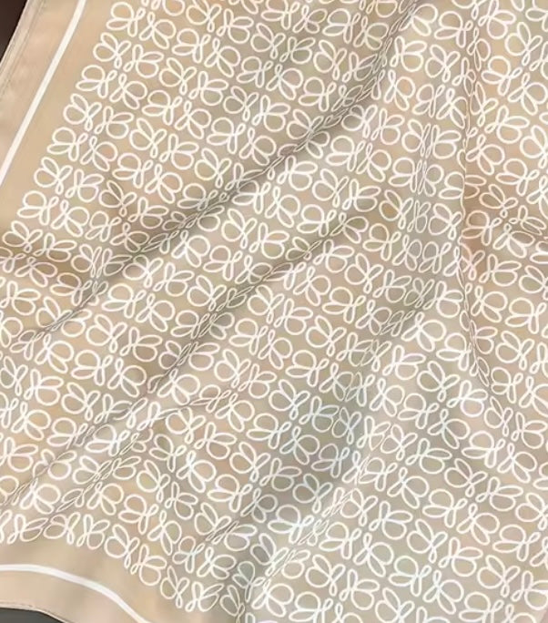 Beige silk scarf