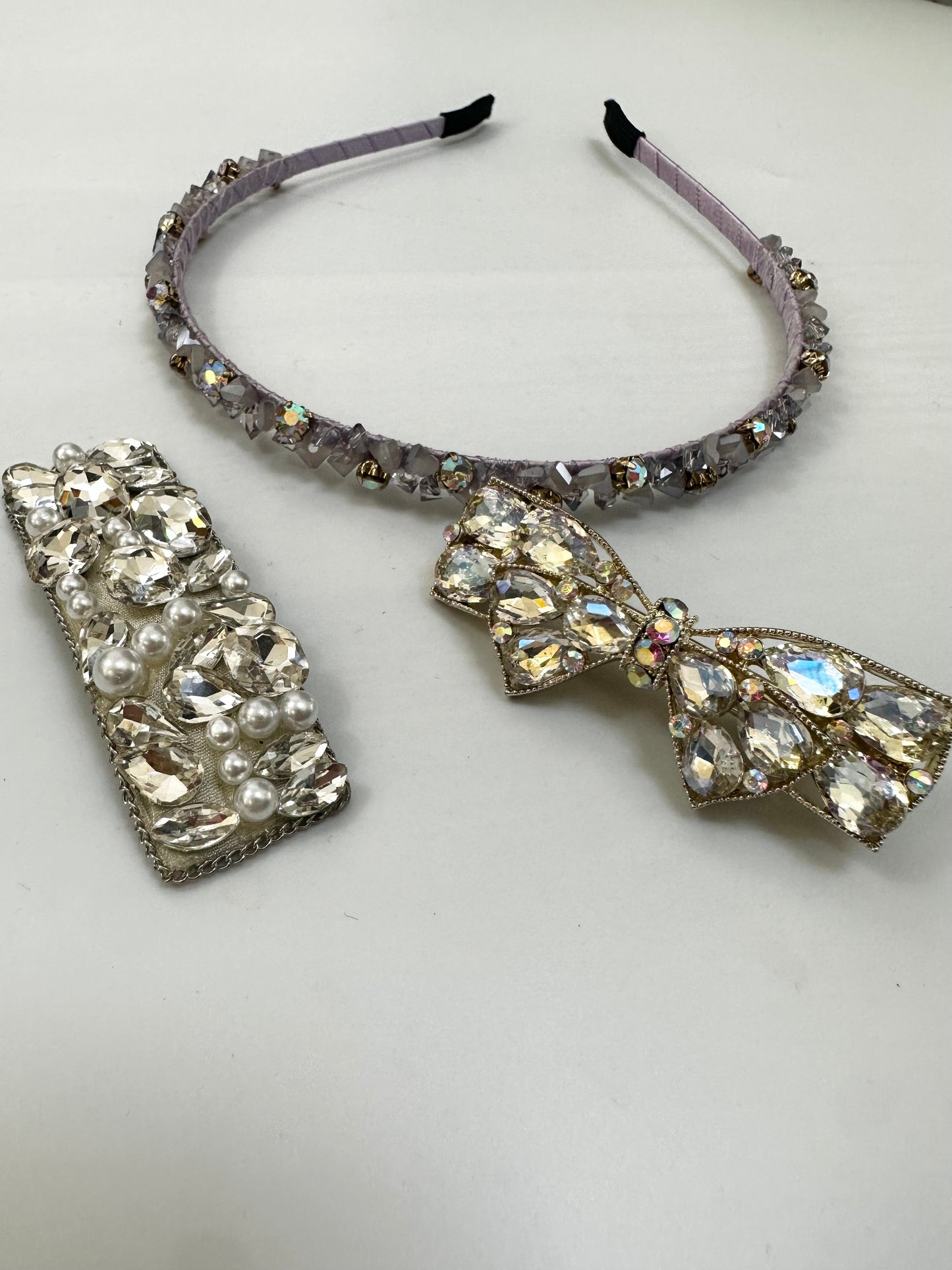 Hair set purple/ silver