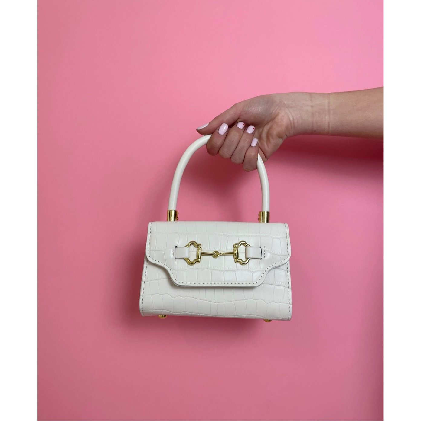 Sasha snaffle bag ivory Reah