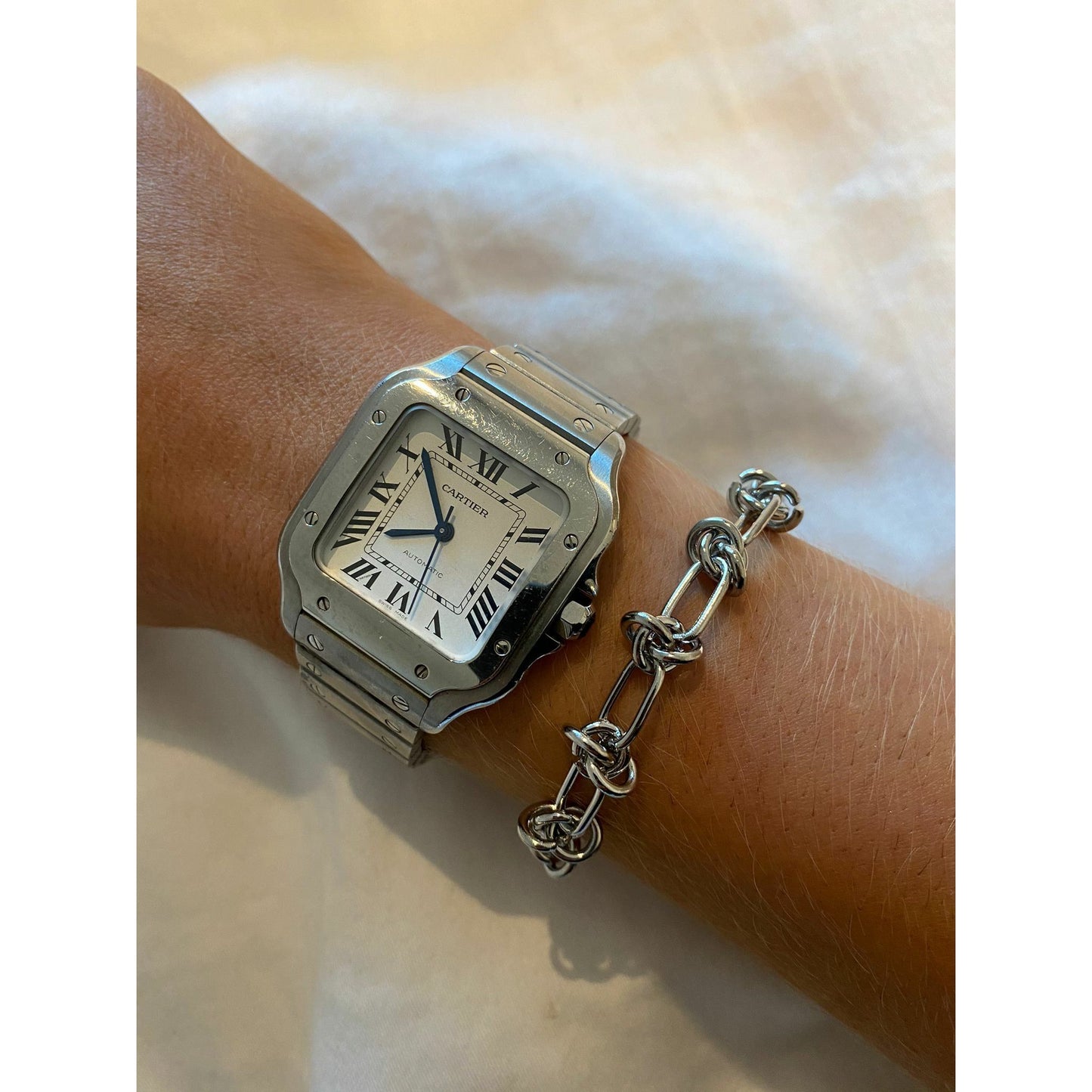 Silver chain bracelet