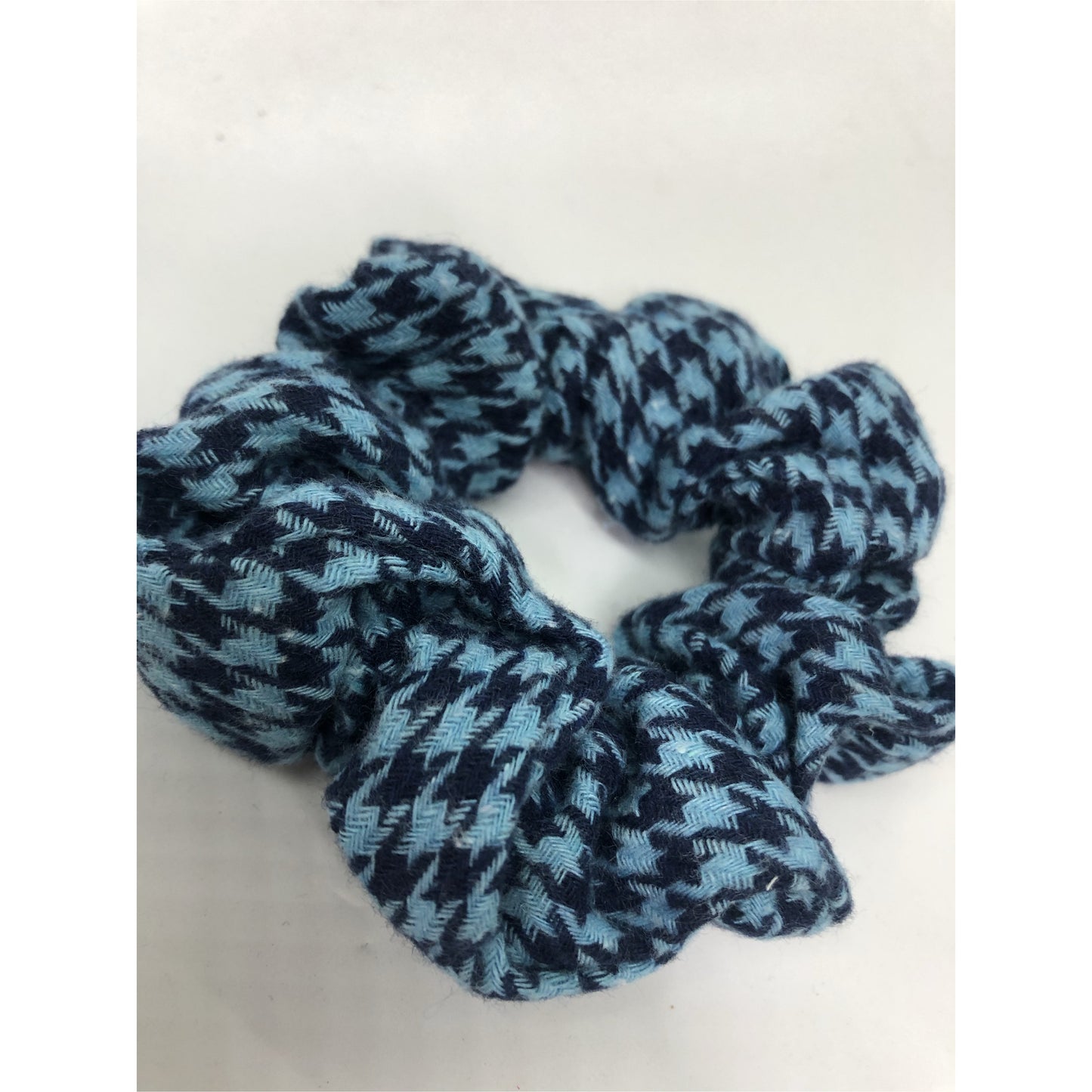 Blue hound tooth Scrunchie