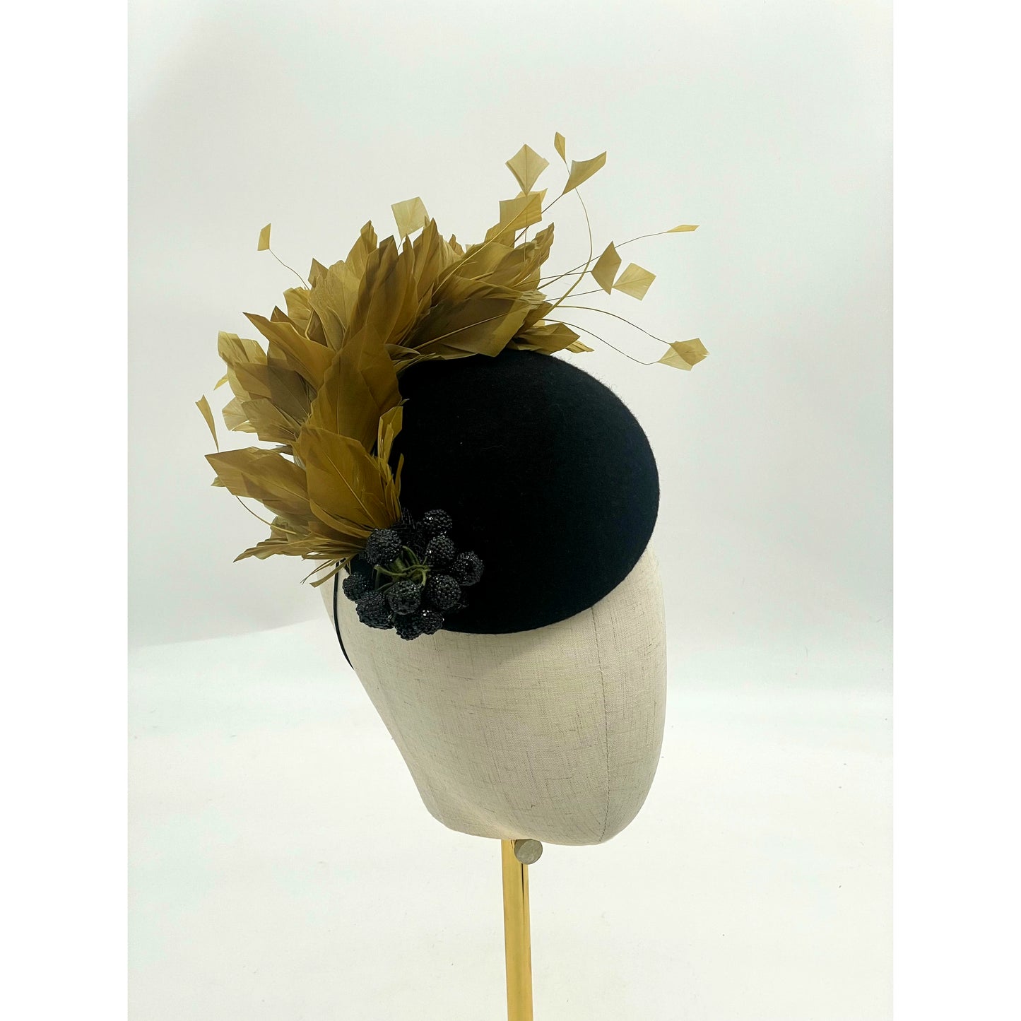 Mustard & black headpiece