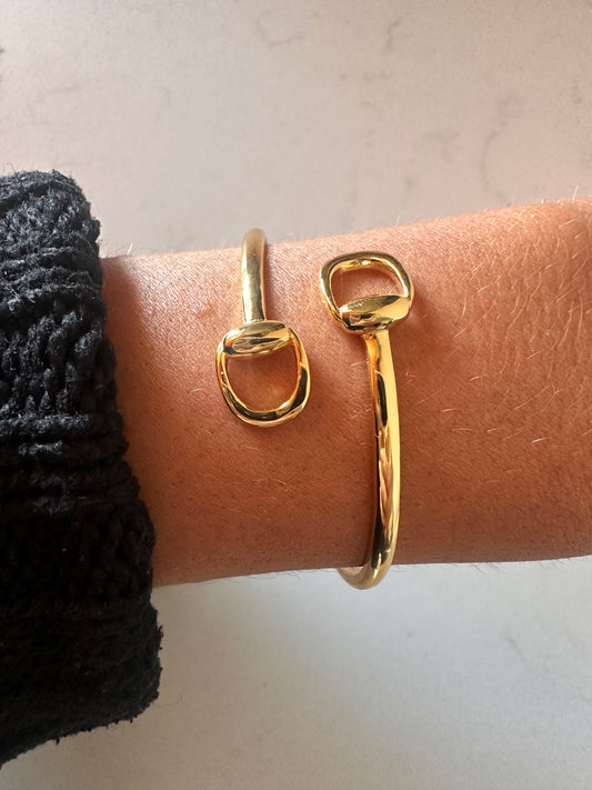 Elle gold snaffle bracelet