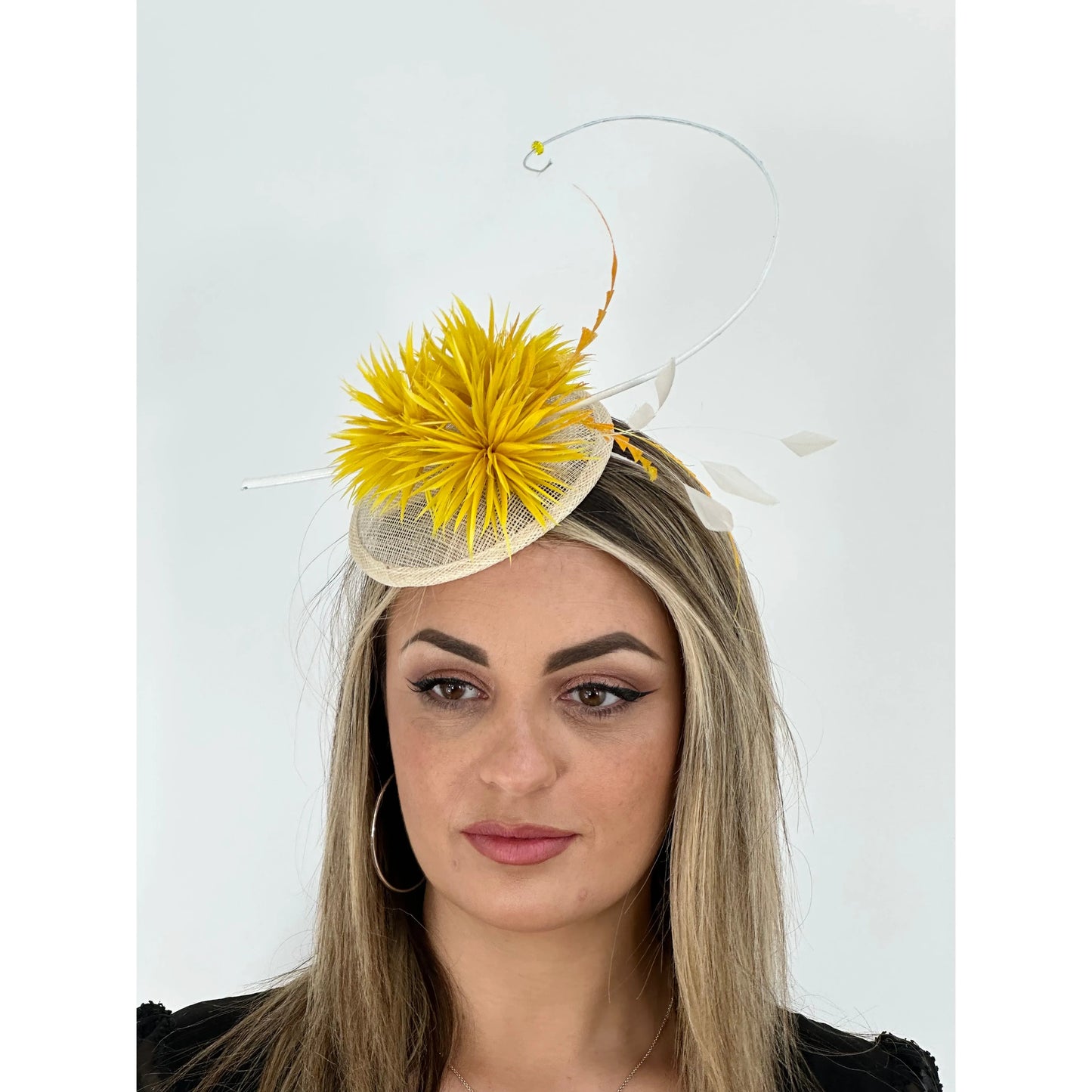 Yellow and ivory headpiece