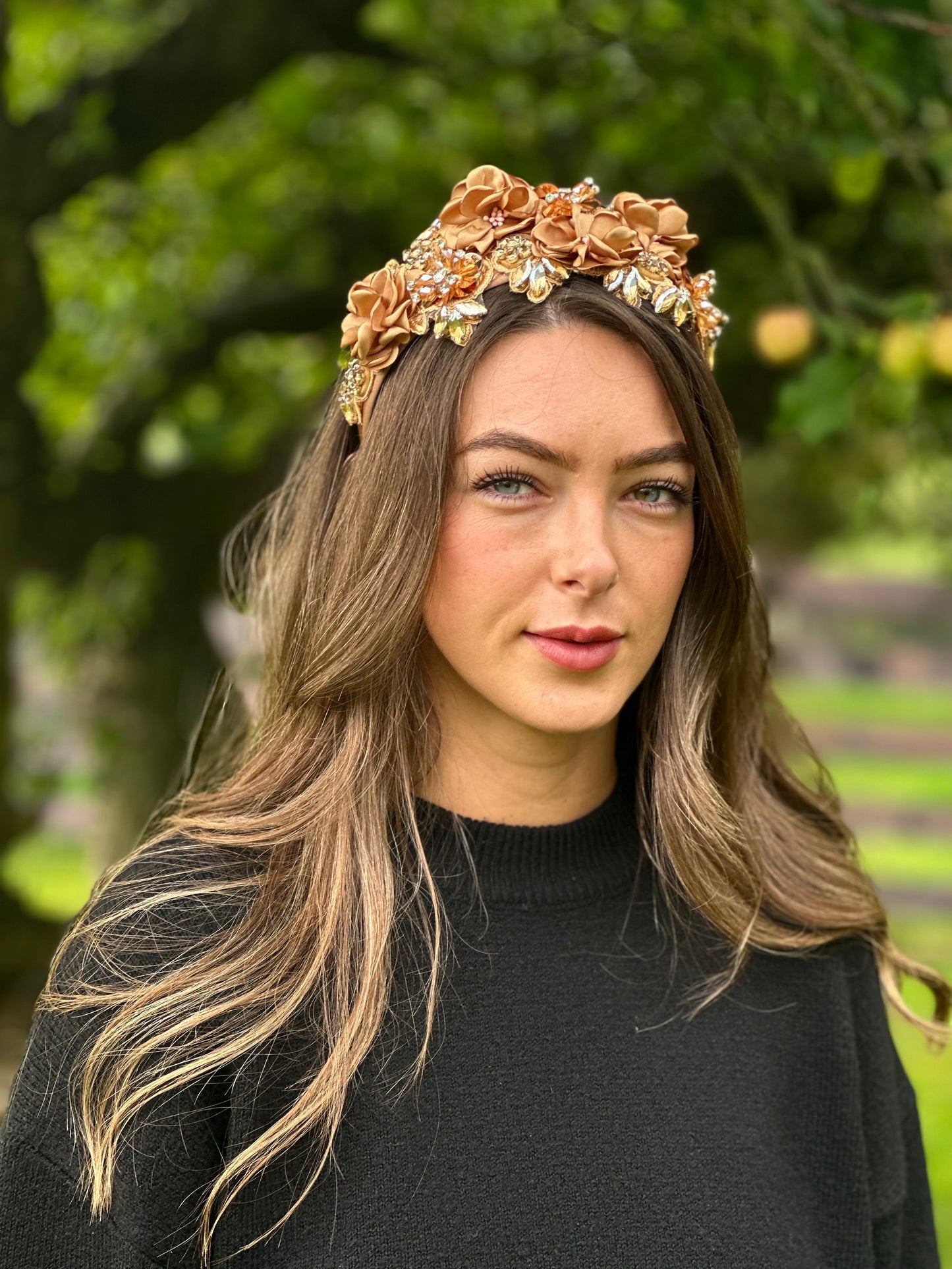 Gold beaded headband