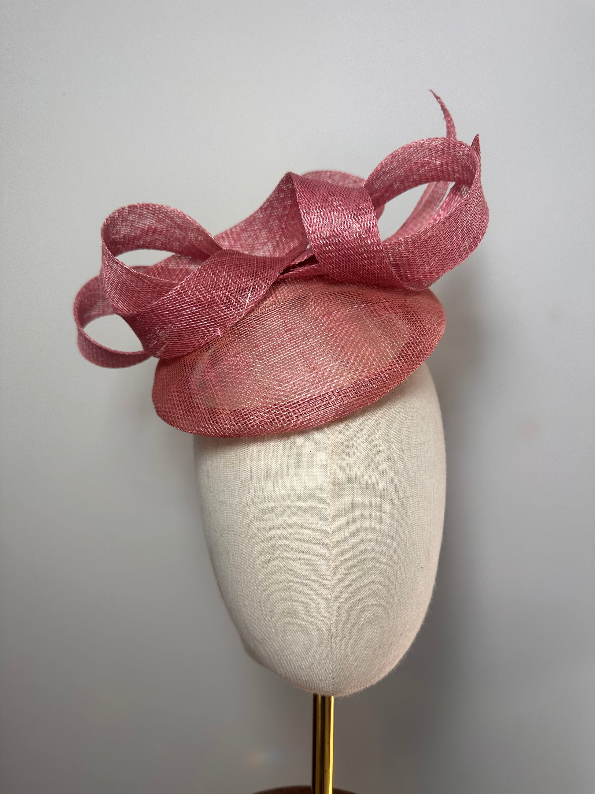 Kelly blush pink swirl headpiece - Reah
