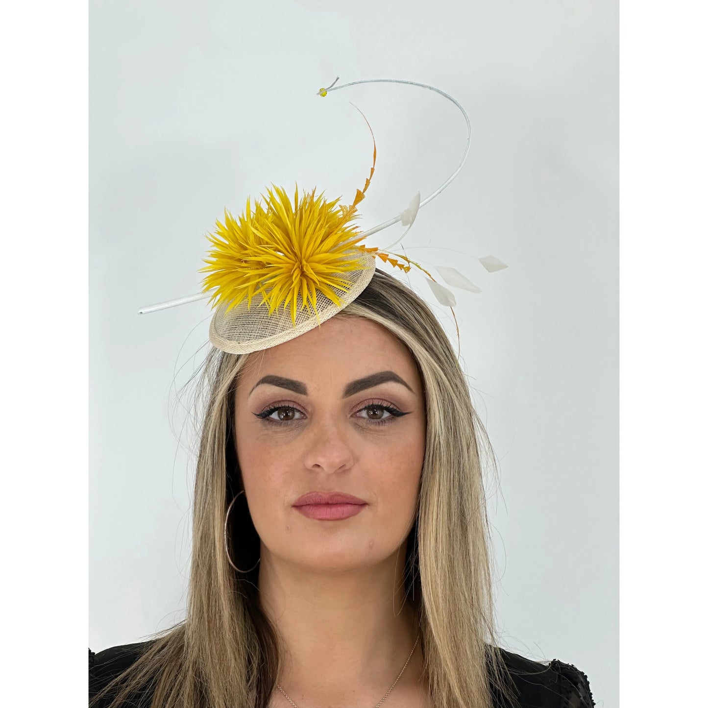 Yellow and ivory headpiece