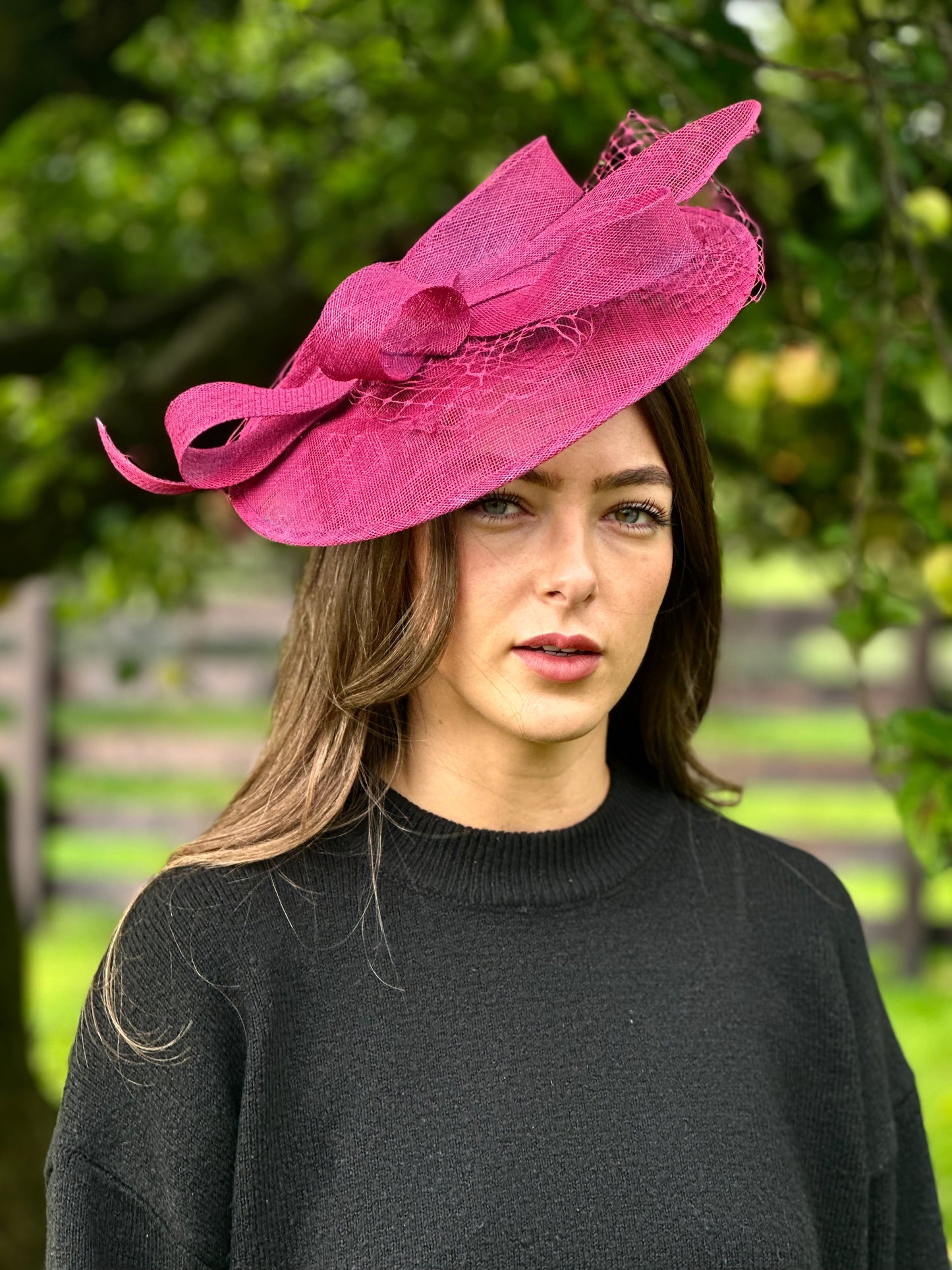 Ellie Rose Pink saucer hat