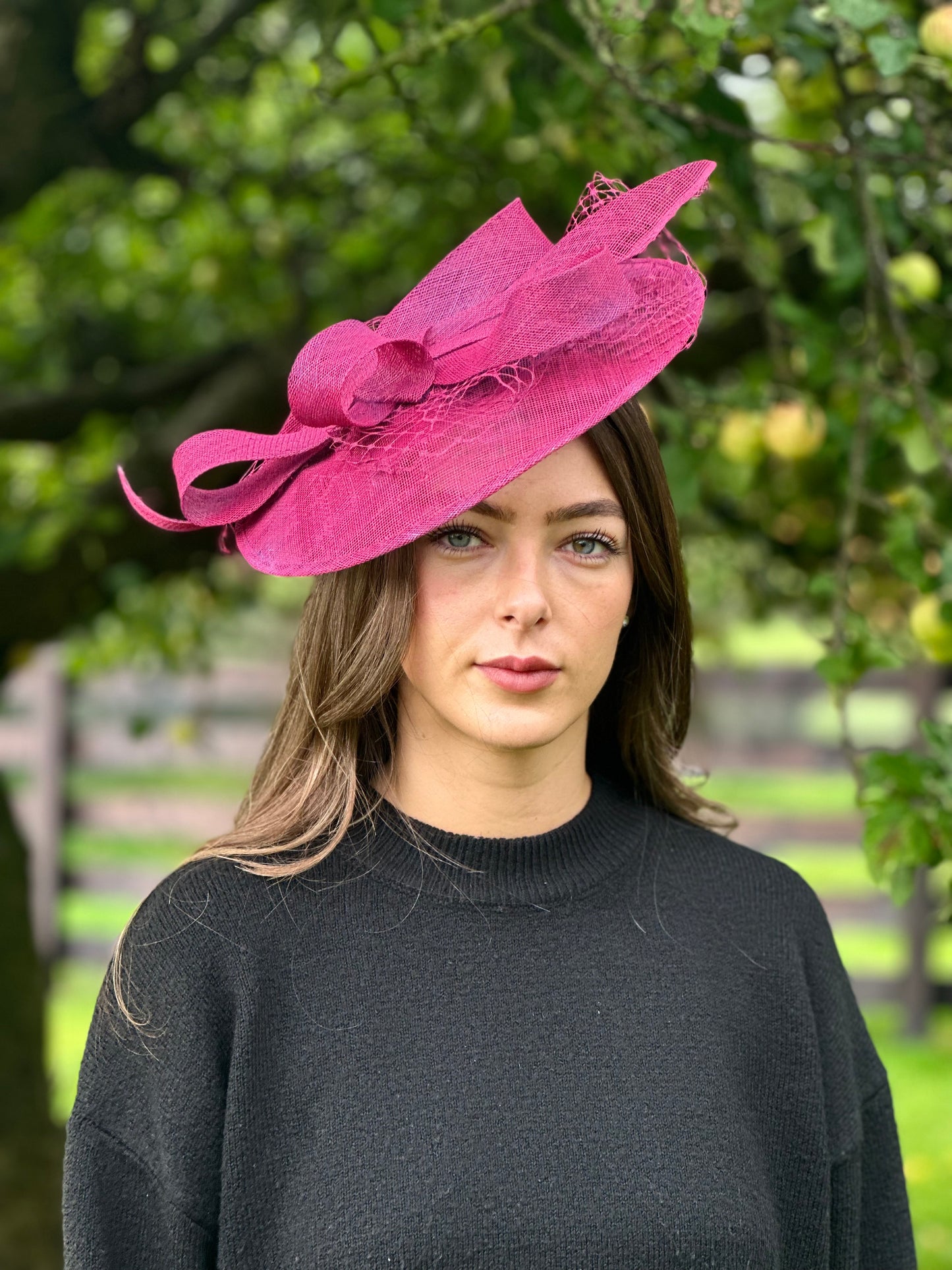 Ellie Rose Pink saucer hat