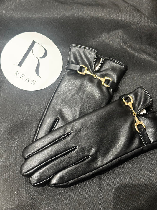 Leather snaffle gloves