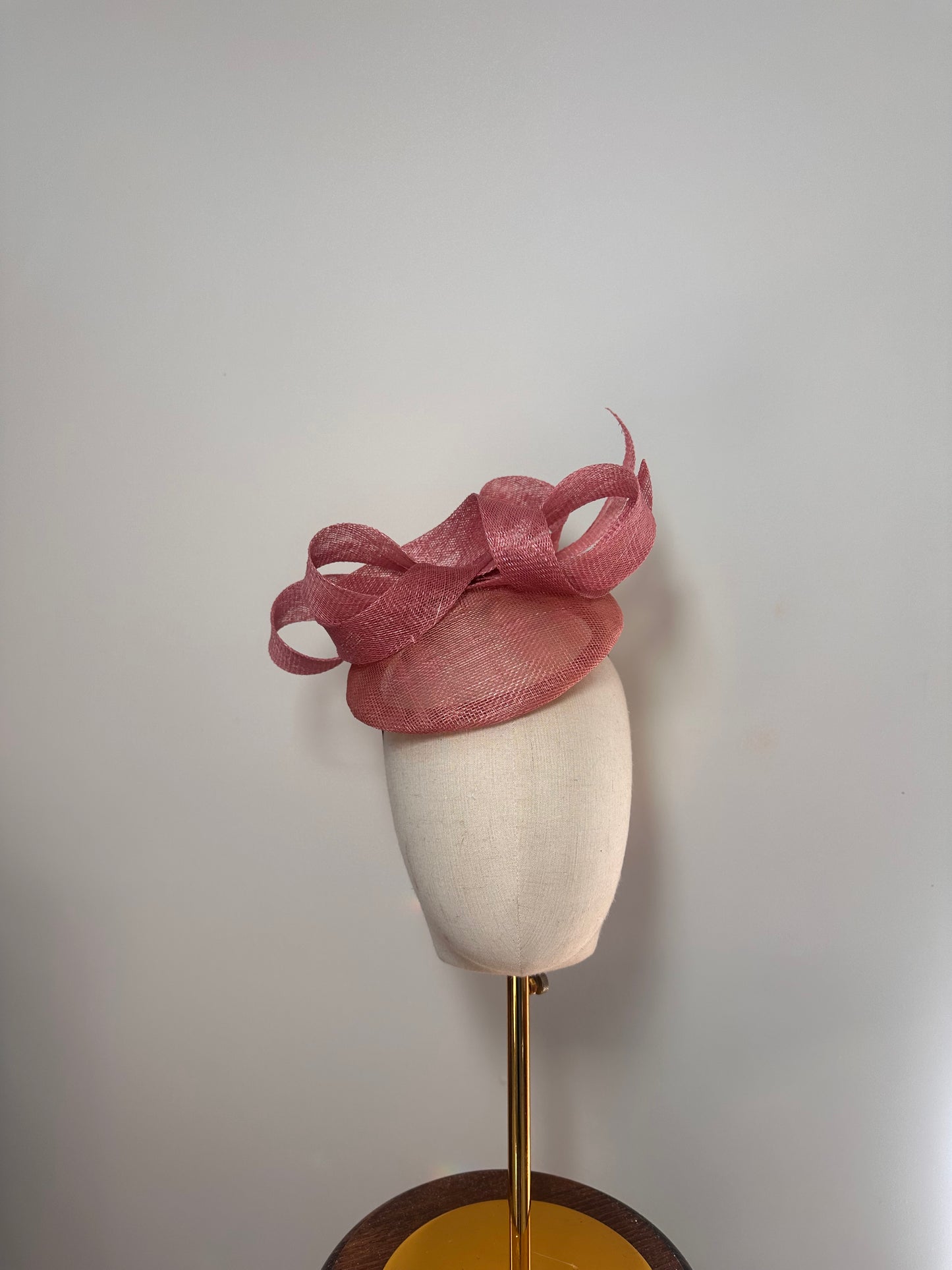Kelly blush pink swirl headpiece - Reah