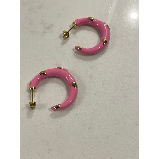 Zoe hoops ‘pink’