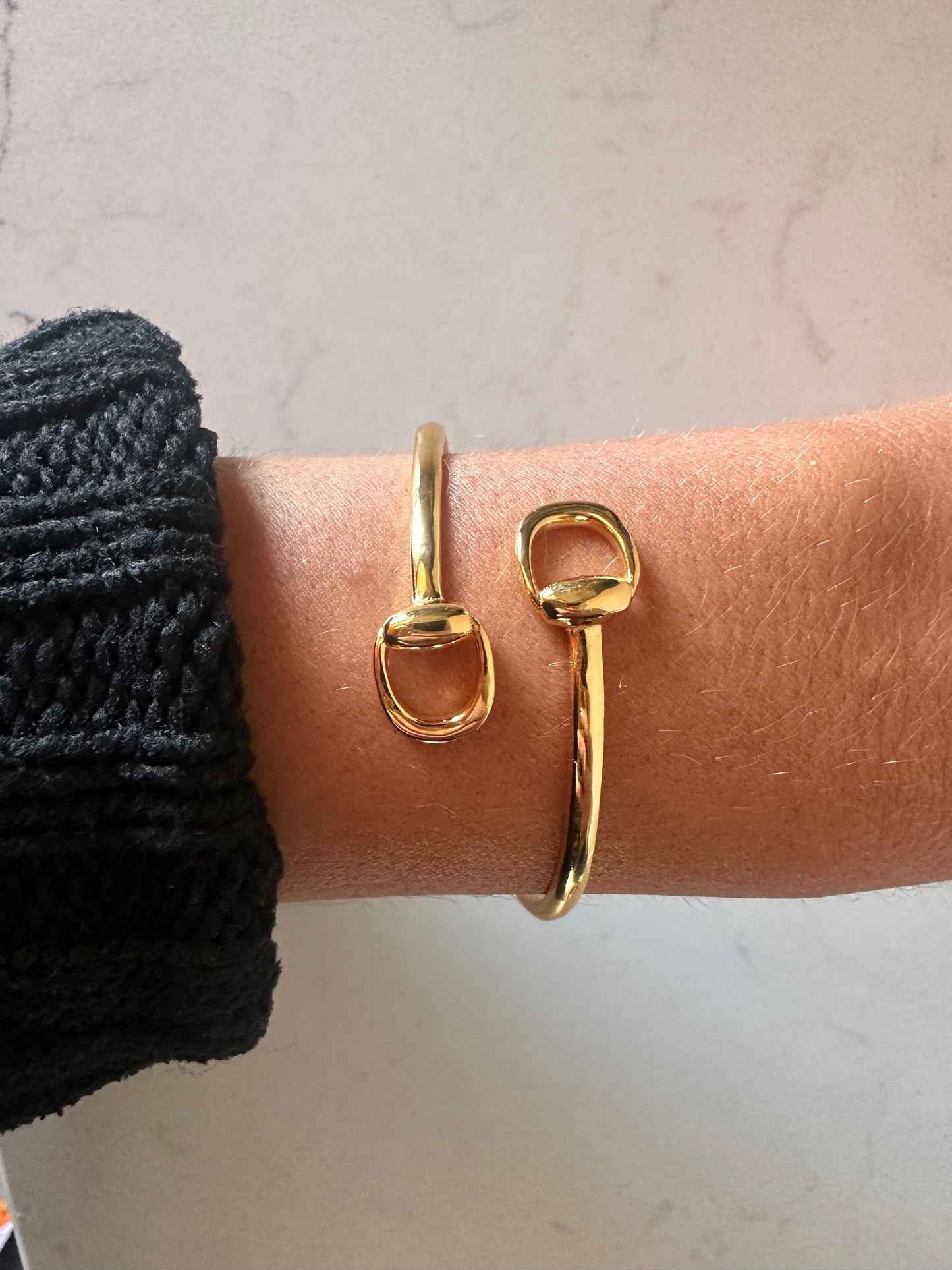 Elle gold snaffle bracelet