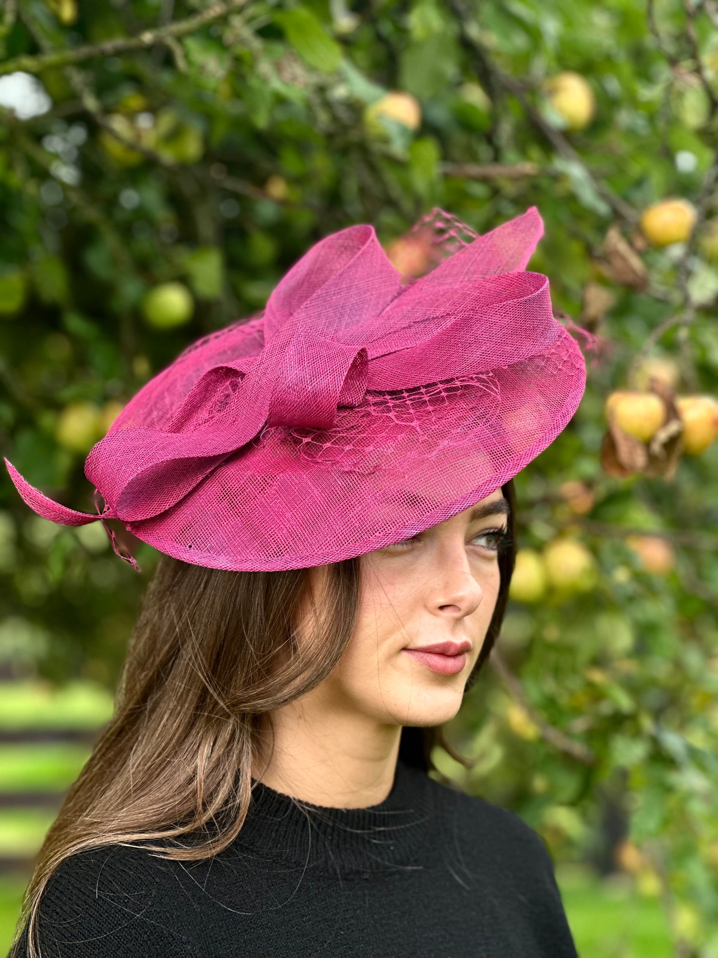 Ellie Rose Pink saucer hat