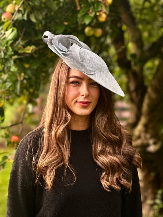 Grey swirl saucer headpiece