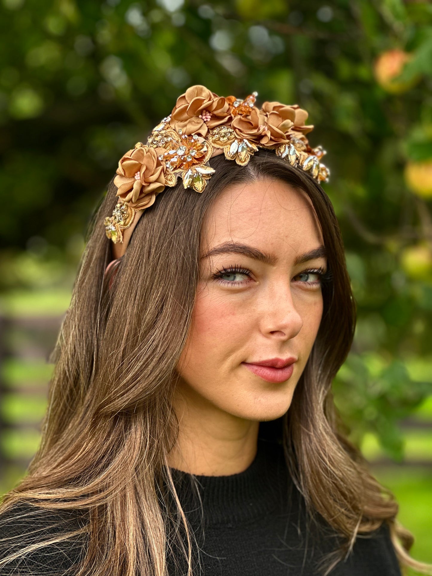 Gold beaded headband