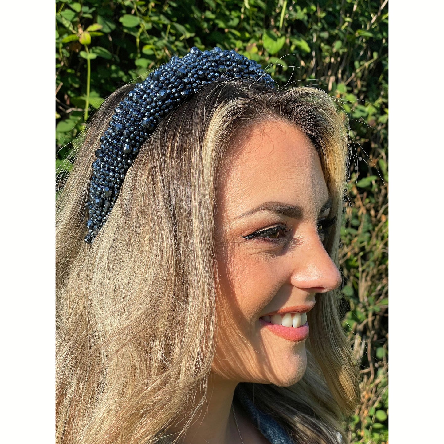 Crystal headband ‘navy’