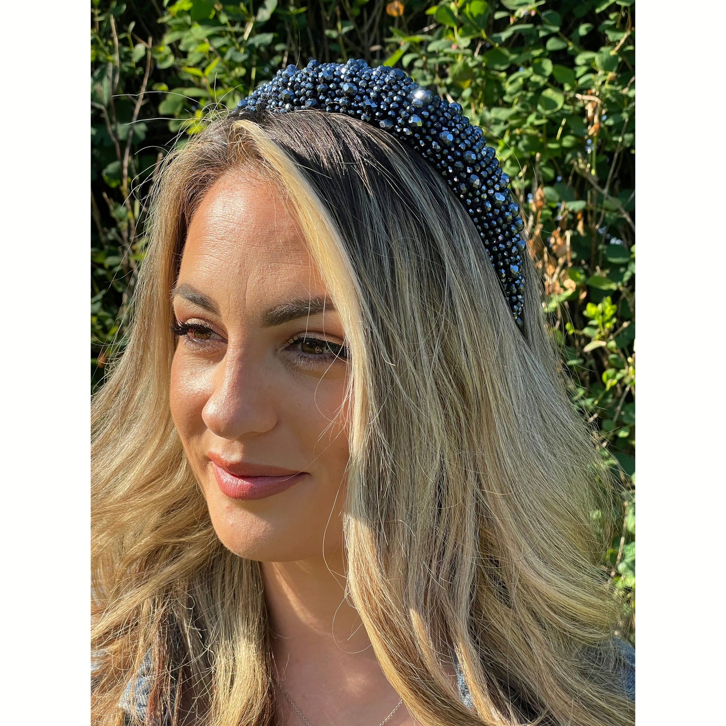 Crystal headband ‘navy’