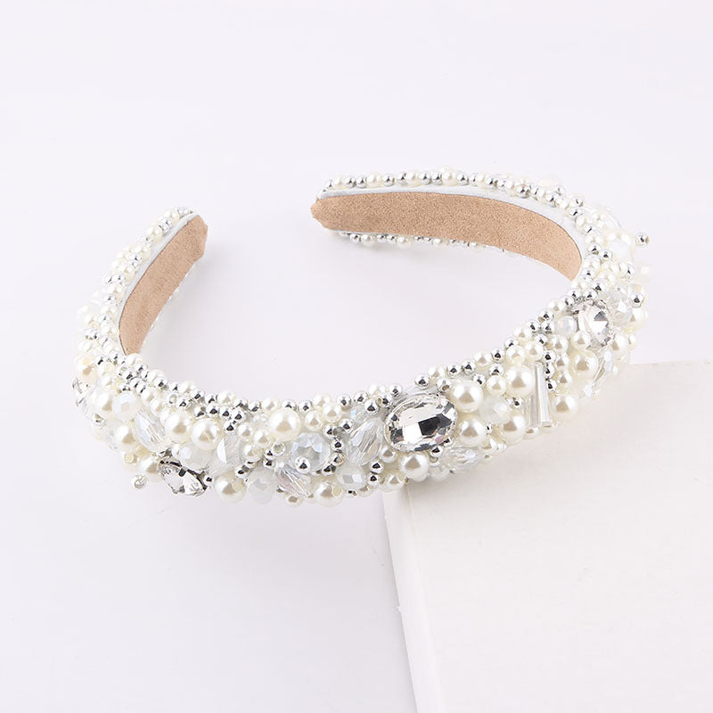 Izzy headband ‘pearl and silver’