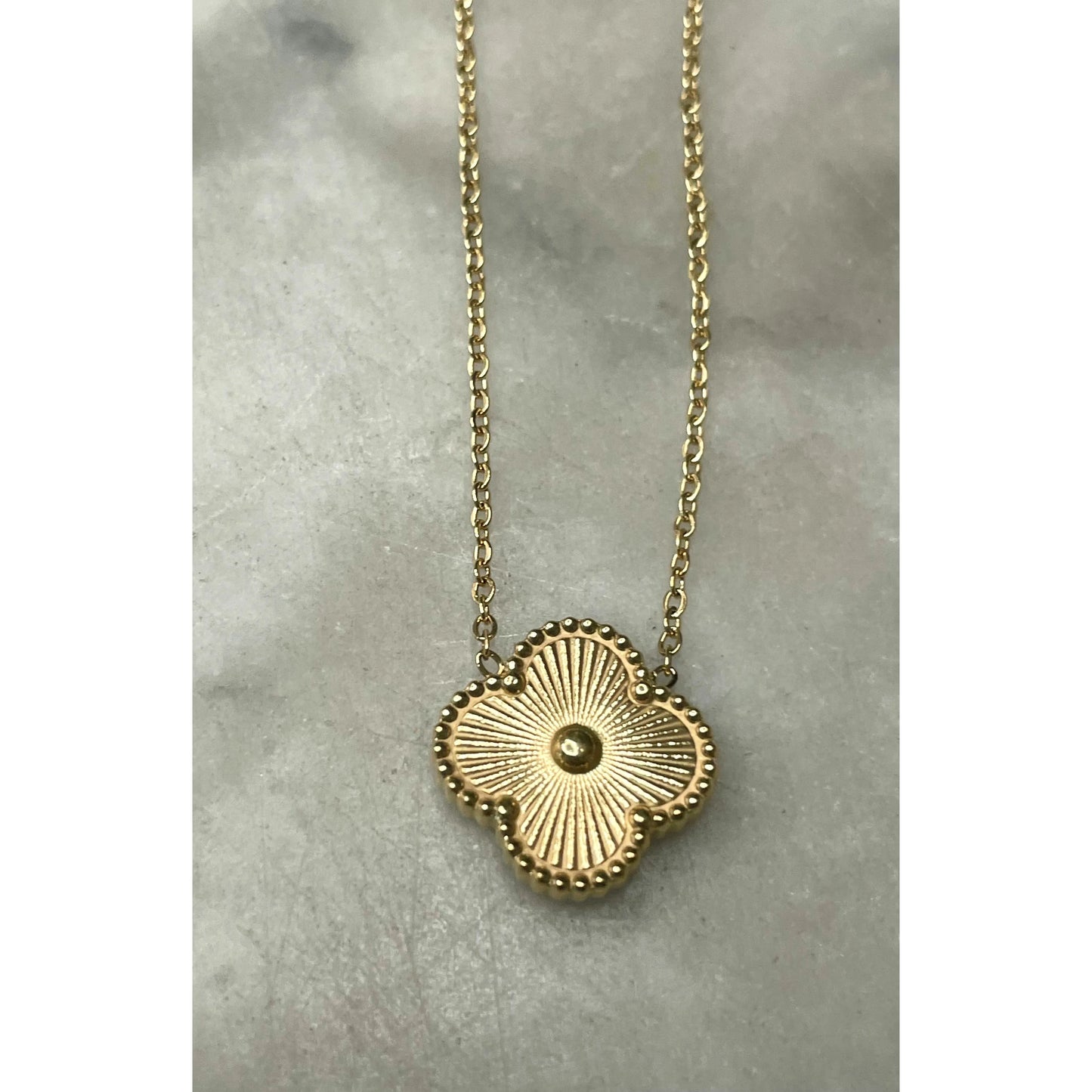 Gold flower necklace