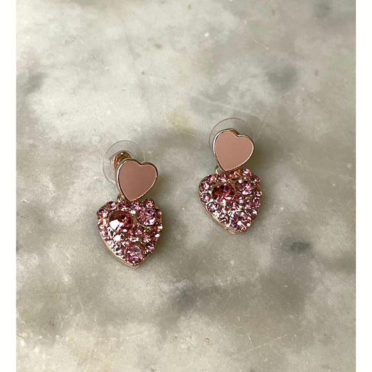 Percy pink heart earrings
