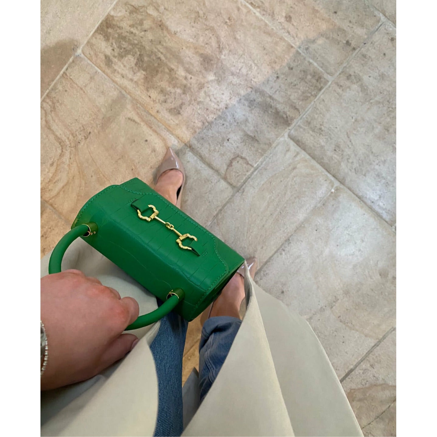 Sasha snaffle bag ‘green’