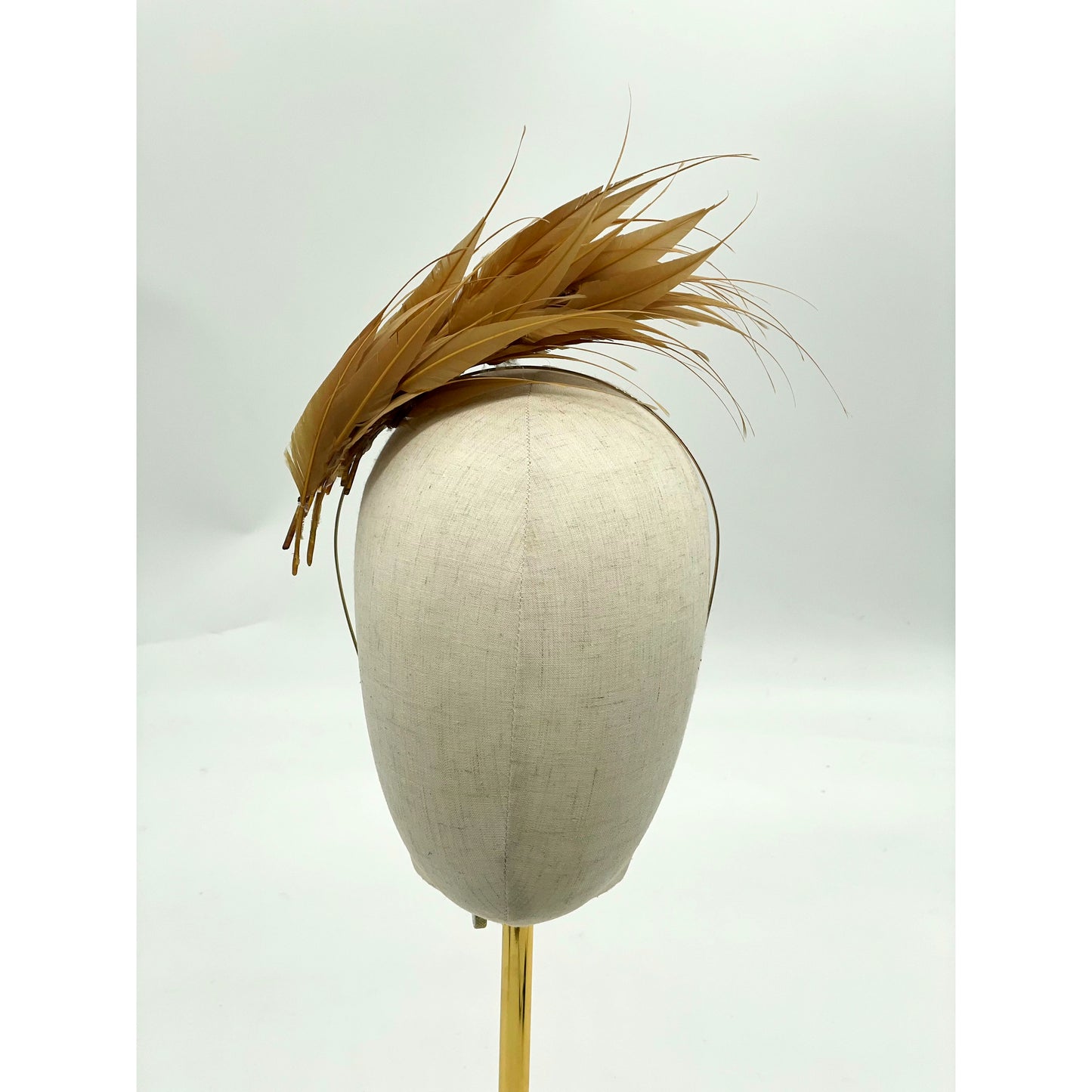 Dark Gold feathered headband