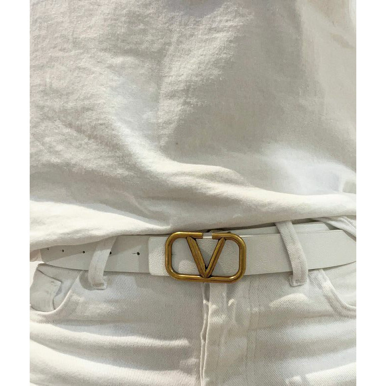 White Victoria belt
