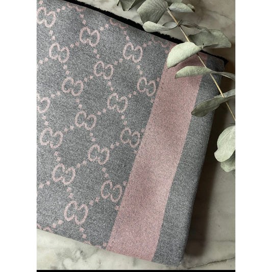 Gabriella scarf ‘pink&grey’