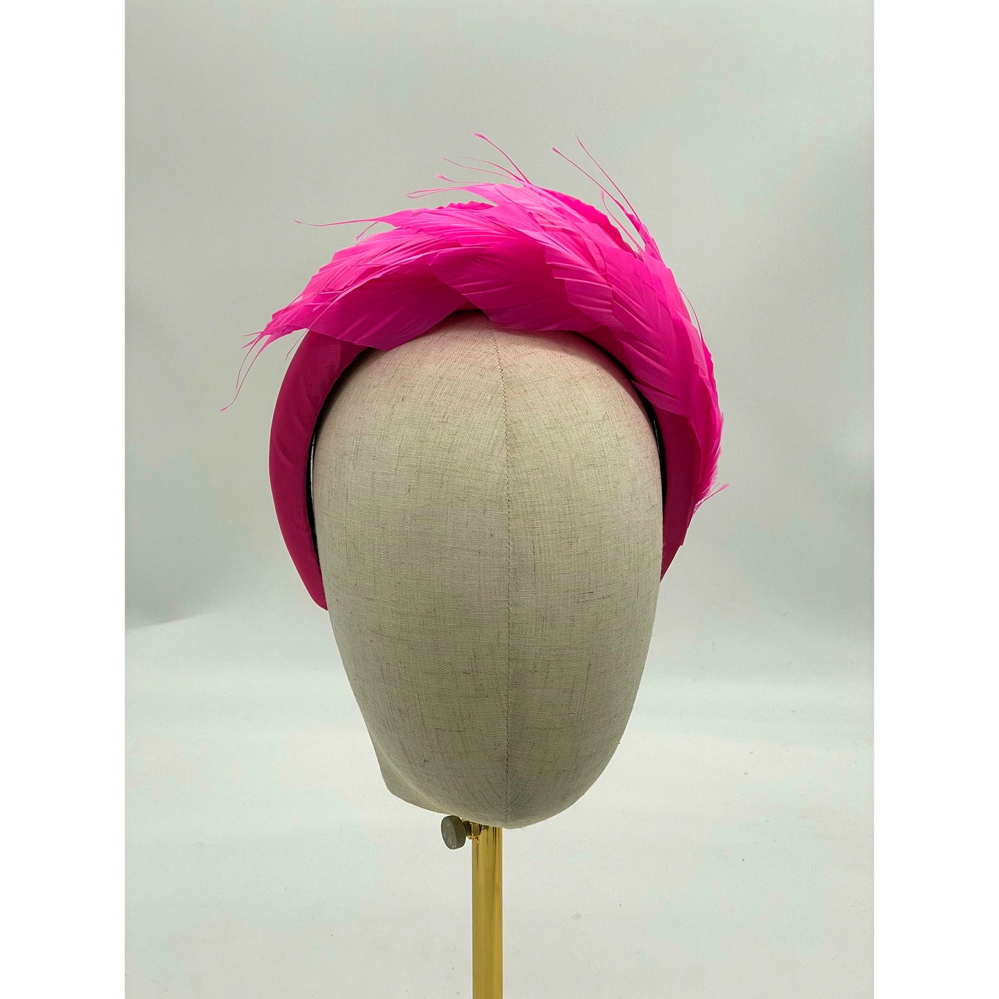 Bright pink feathered  headband
