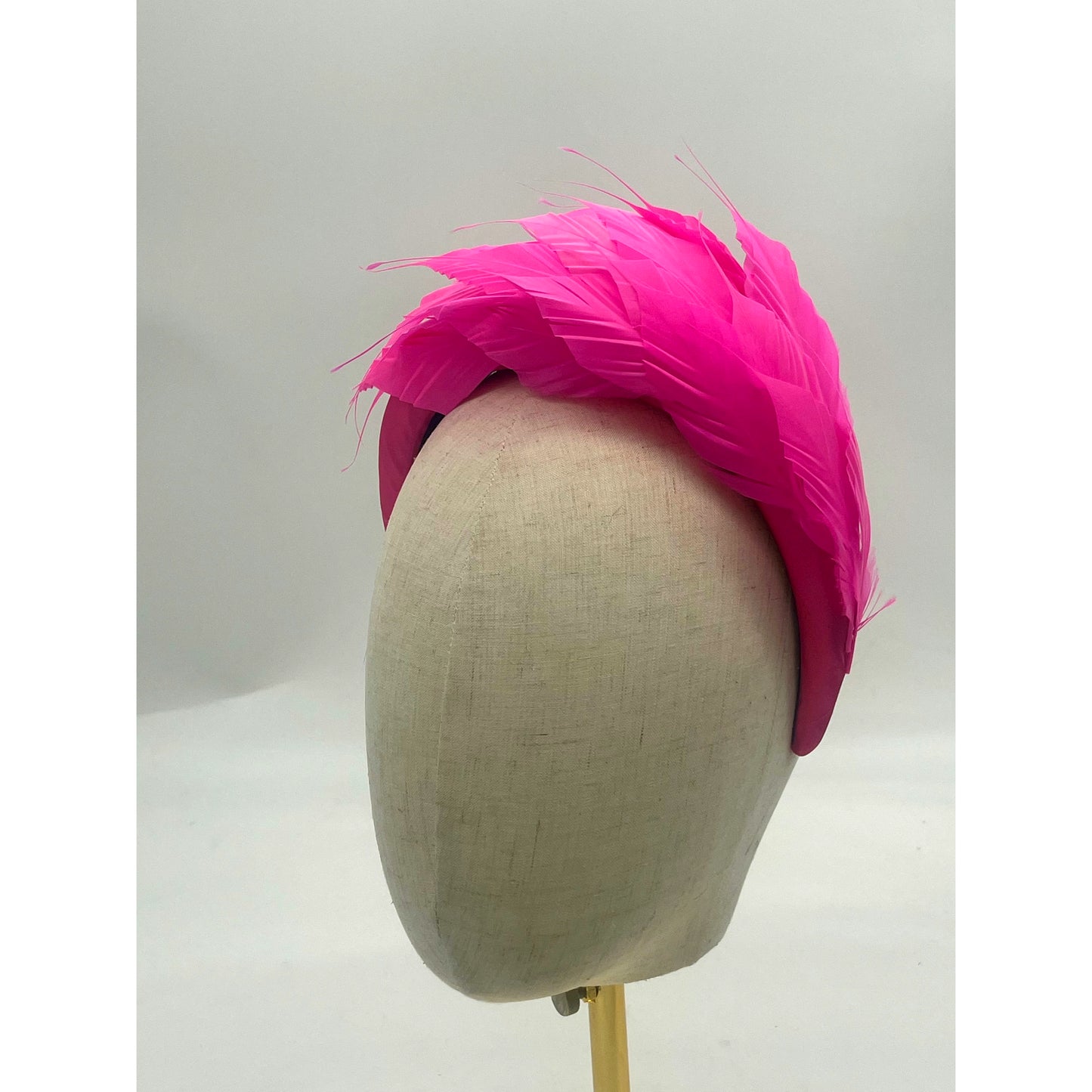 Pink feathered  headband