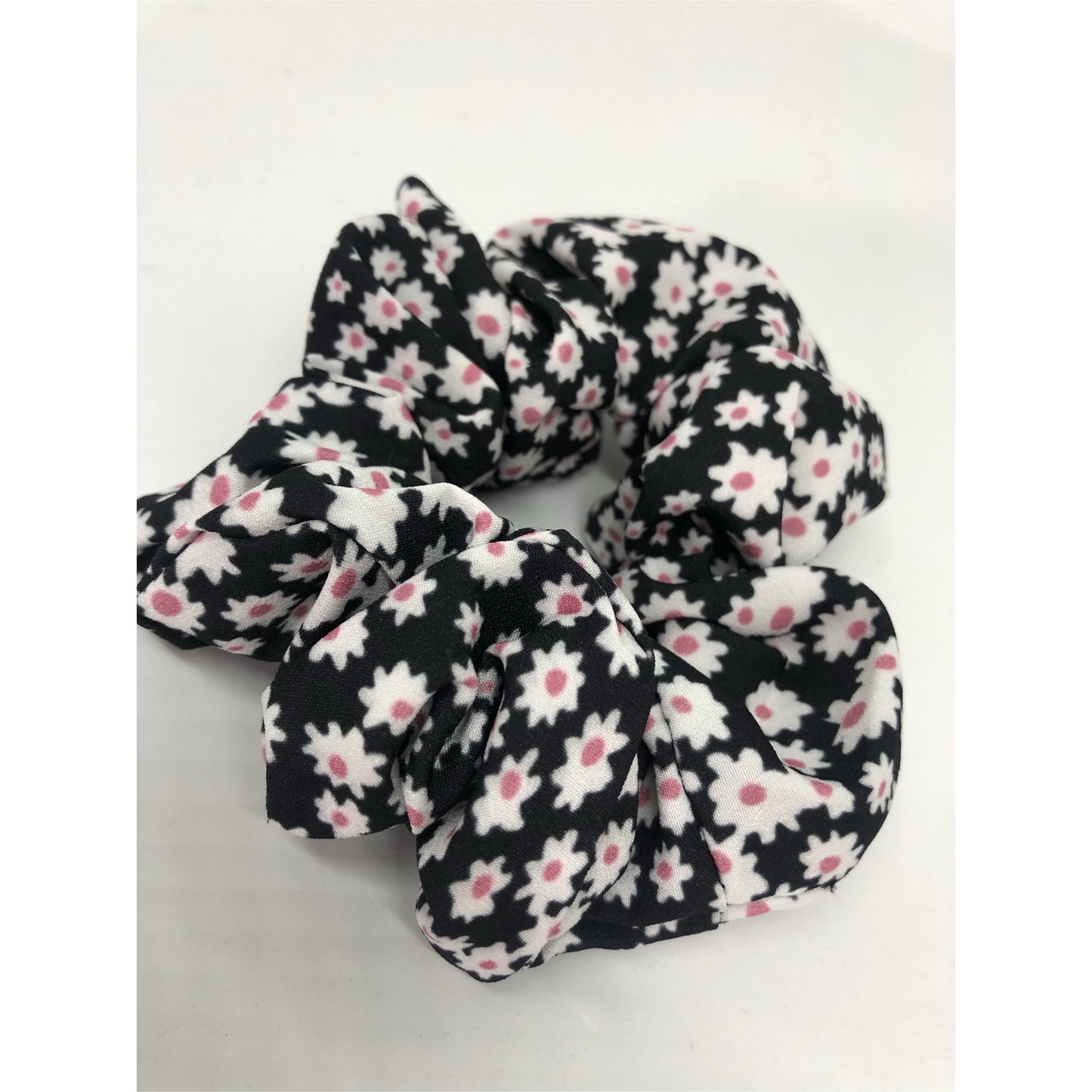 Black floral Scrunchie