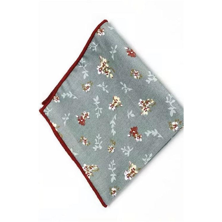 Mint Floral Tie & Handkerchief