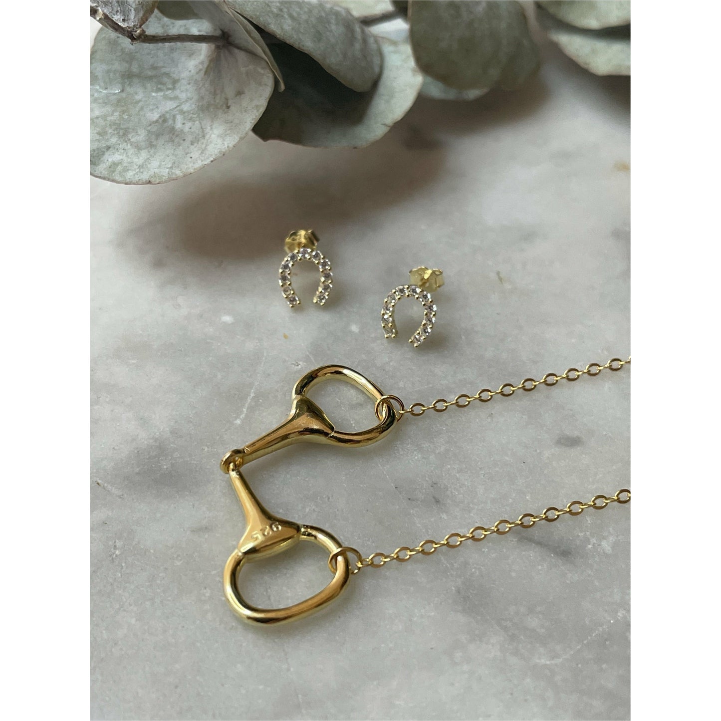 Gold Snaffle Bit Necklace