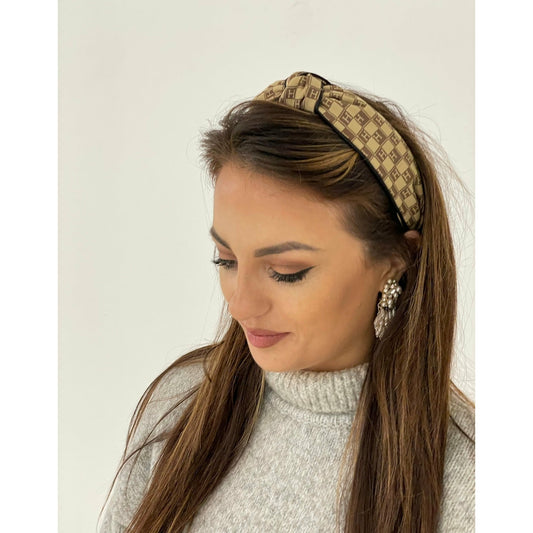 Fashion headband ‘beige tones’