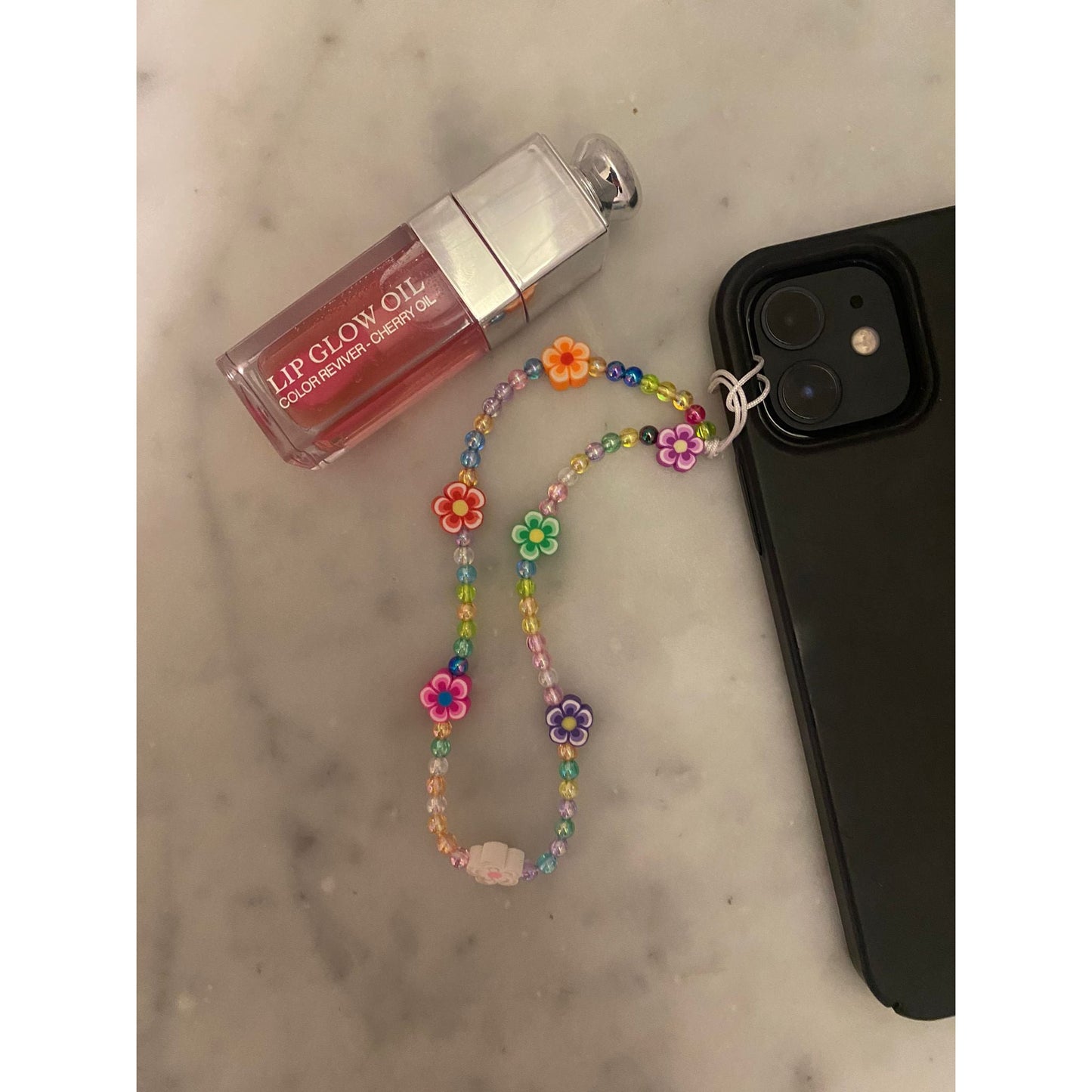 Flower phone charm