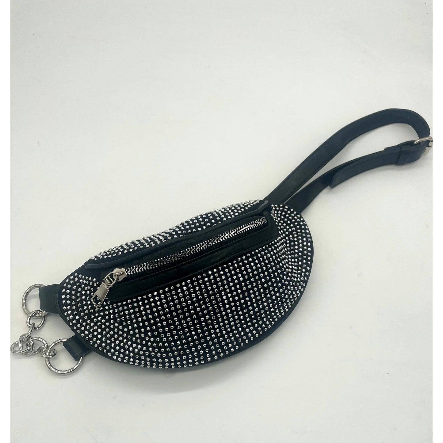 Black and silver studded pump bag