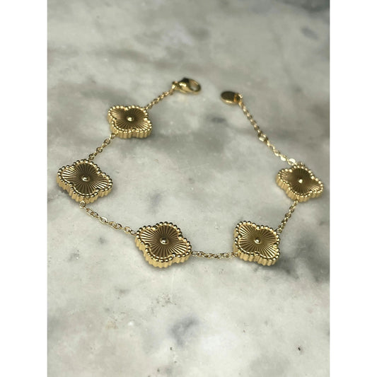 Flower gold bracelet