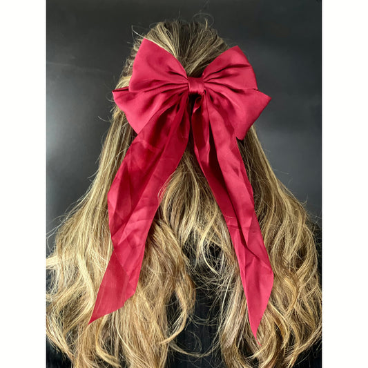 Berry red bow