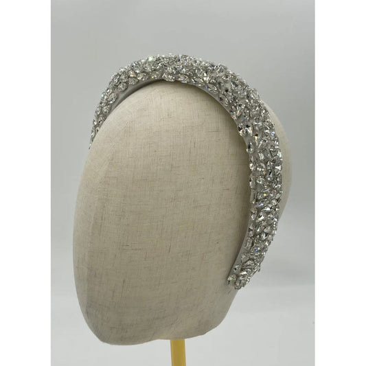 Silver beaded headband