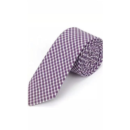 Purple checked Tie
