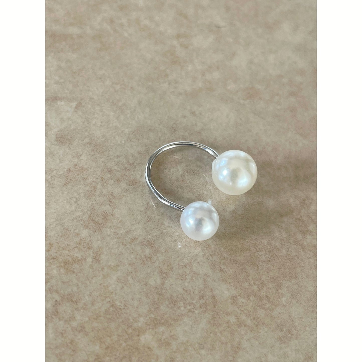 Double Pearl ring