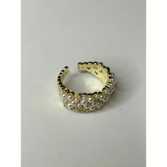 Porcha gold pearl ring