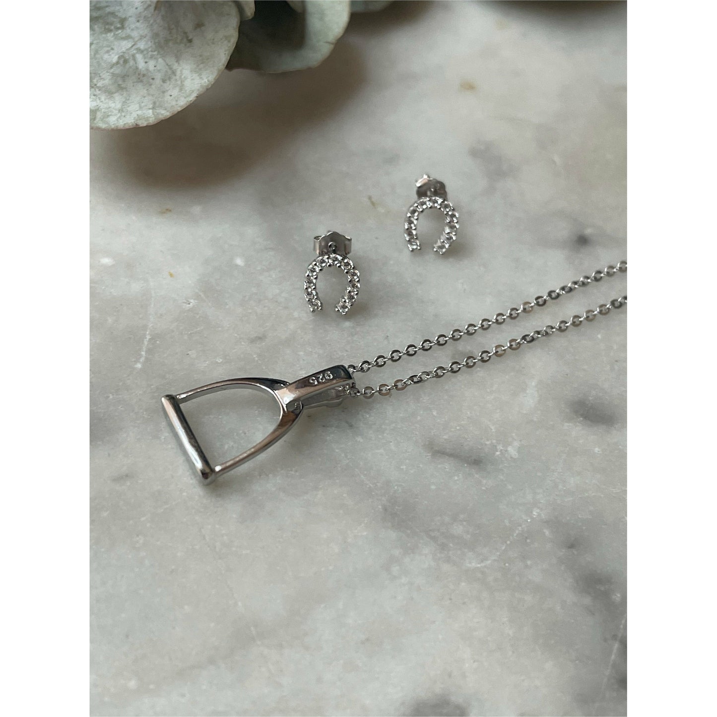 Silver Stirrup Necklace