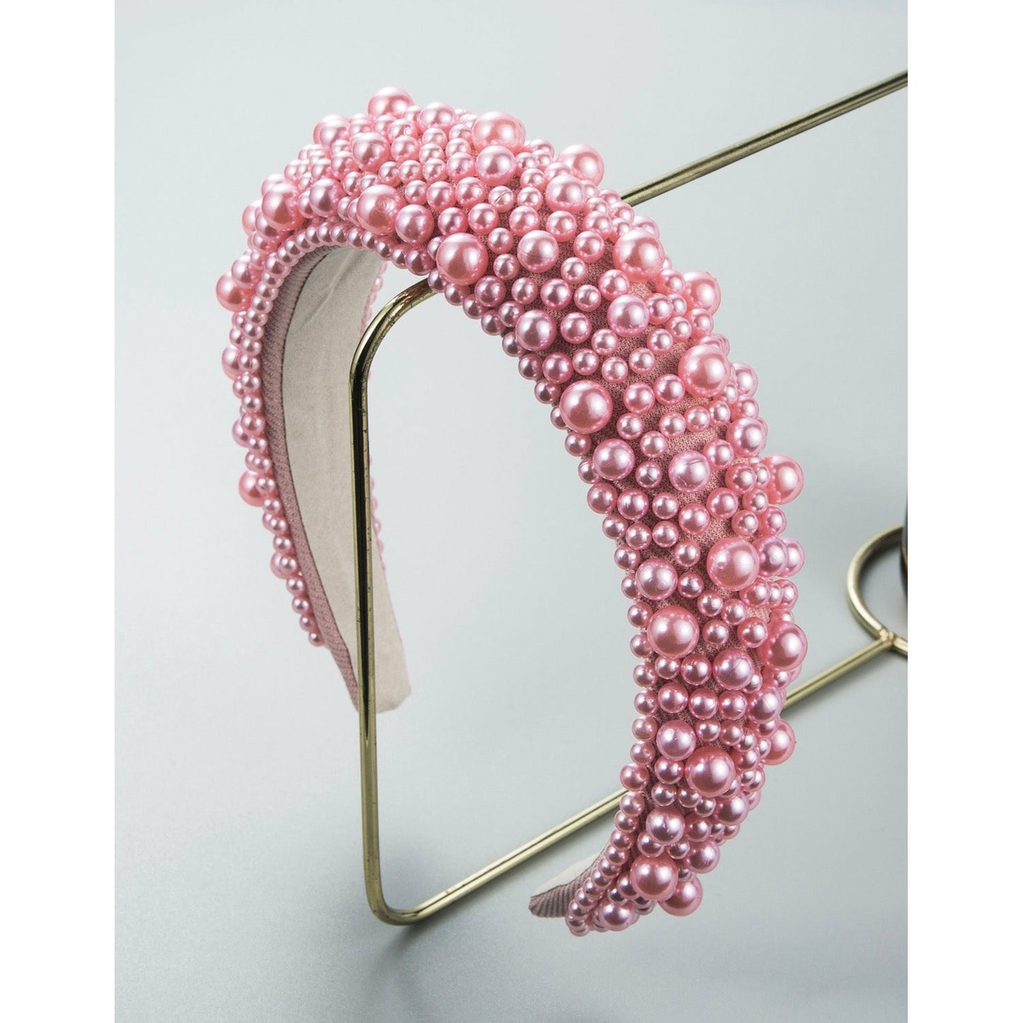 Blush pink beaded headband