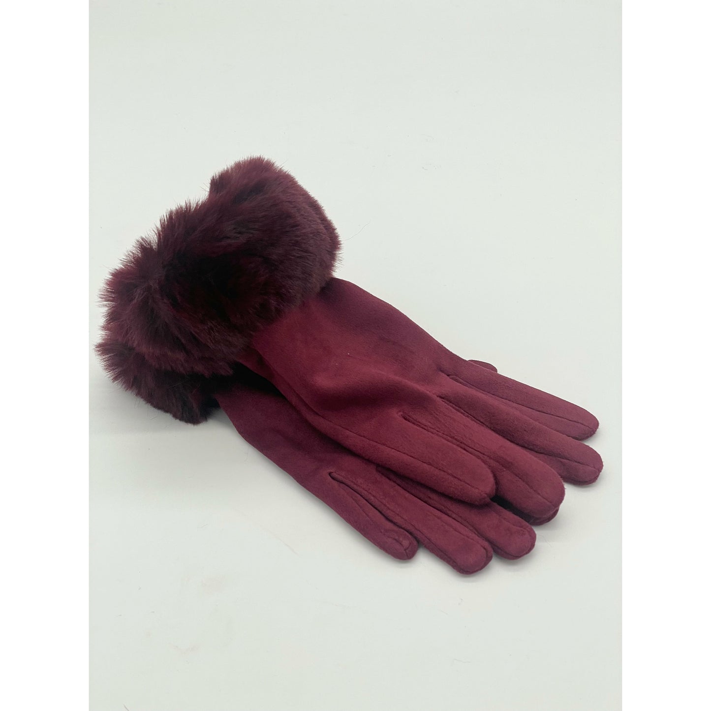Fur Gloves ‘berry’